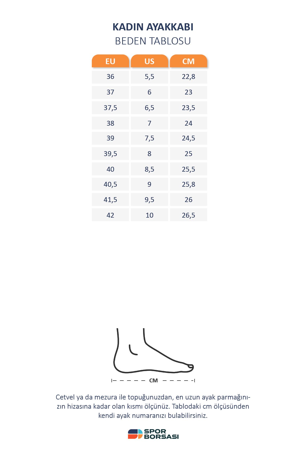 Asics kadın ayakkabı beden tablosu, Asics kadın koşu ayakkabısı beden tablosu, Asics kadın voleybol ayakkabısı beden tablosu